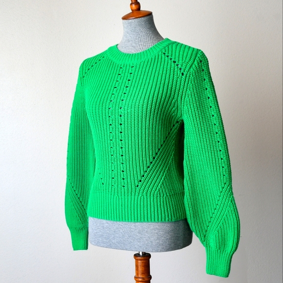 H&M Balloon Sleeve Pointelle Knit Sweater - Picture 5 of 5